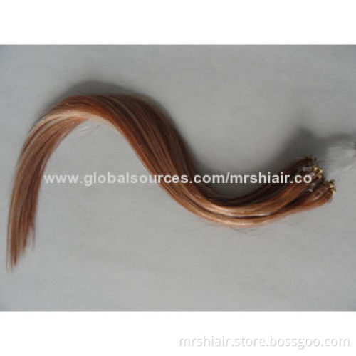 18-inch Weight 100g(1g per Share) Piano Color 30#/613# Silk Straight Micro Loop Ring Hair